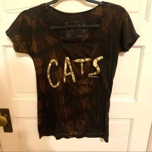 CREATIVE GOODS CATS Women’s Size Small S T-Shirt Tee Shirt Top Musical Black